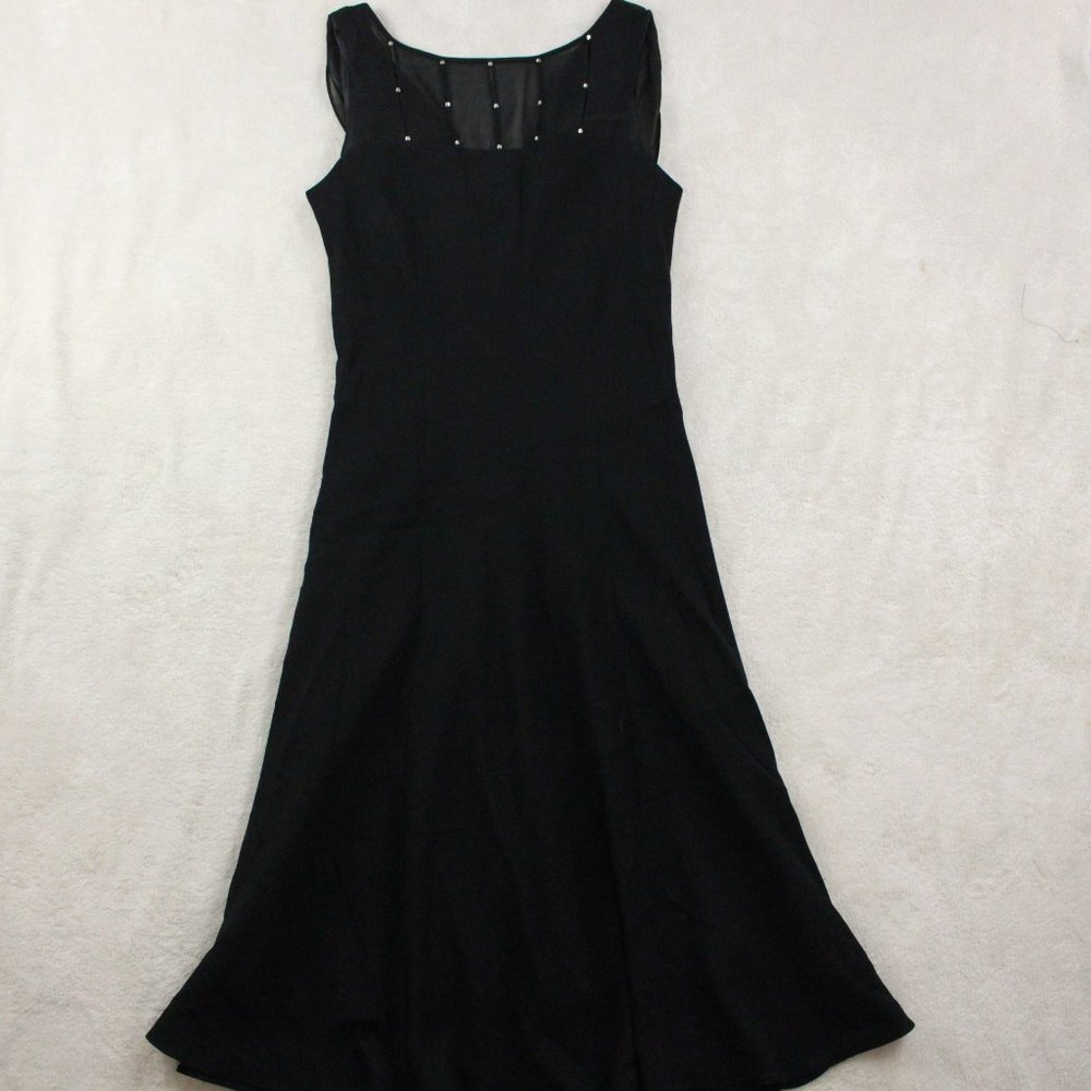 RENA ROWAN Black Semi-Formal Midi Dress